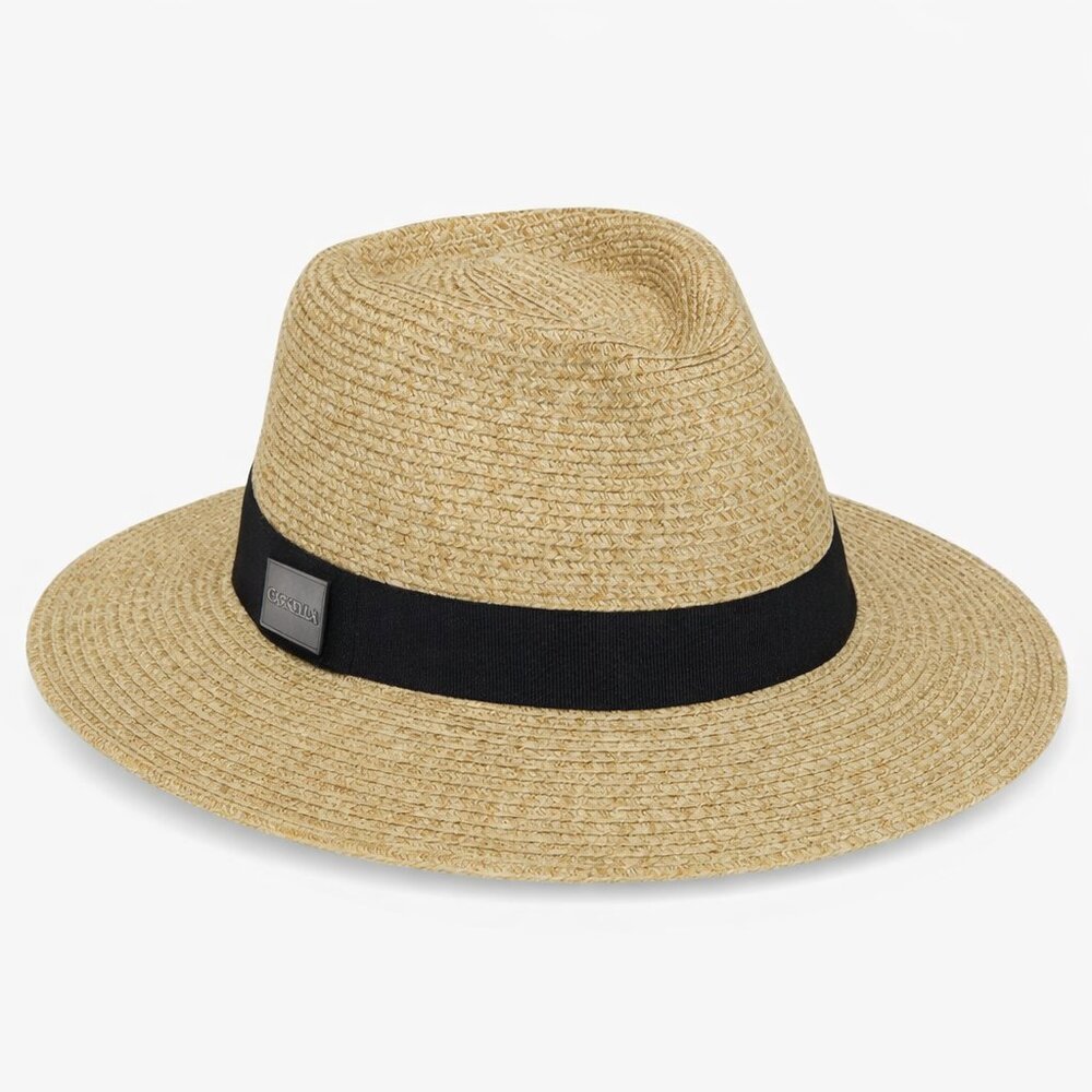 NWT Carkella by Wallaroo BeigeTan Fairway Fedora Sunhat Mens Womens Unisex M/L